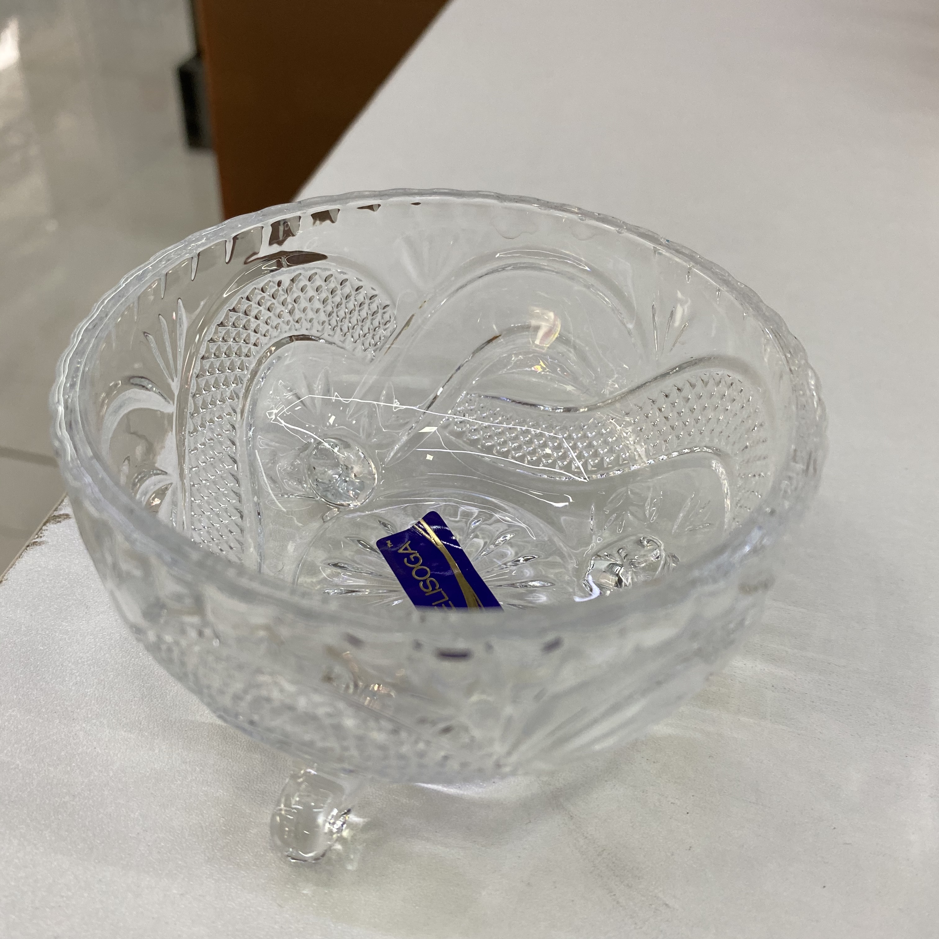 三足厂家直销玻璃蒙古包水晶玻璃糖缸玻璃首饰盒蒙古包水晶糖缸详情图2