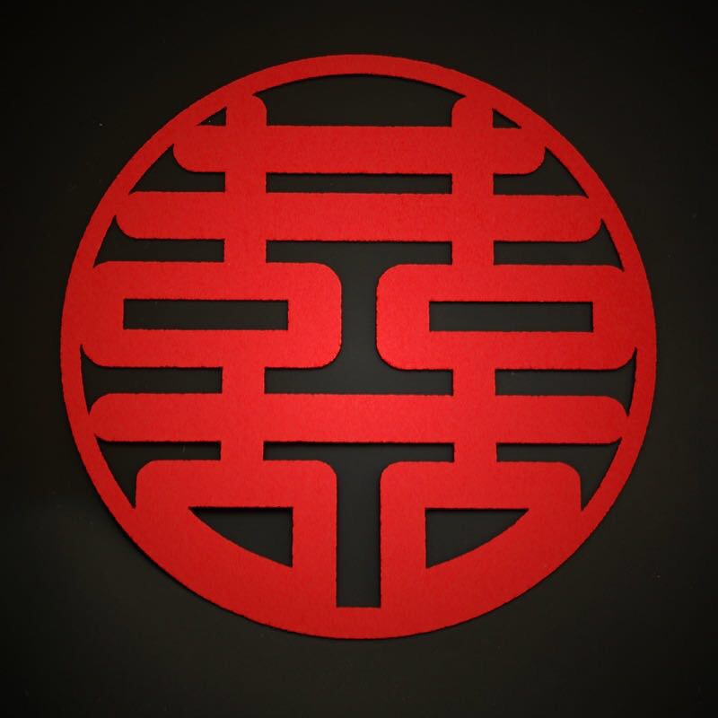 结婚商场喜庆布置室内装饰无纺布挂件喜字贴囍庆用品详情图2