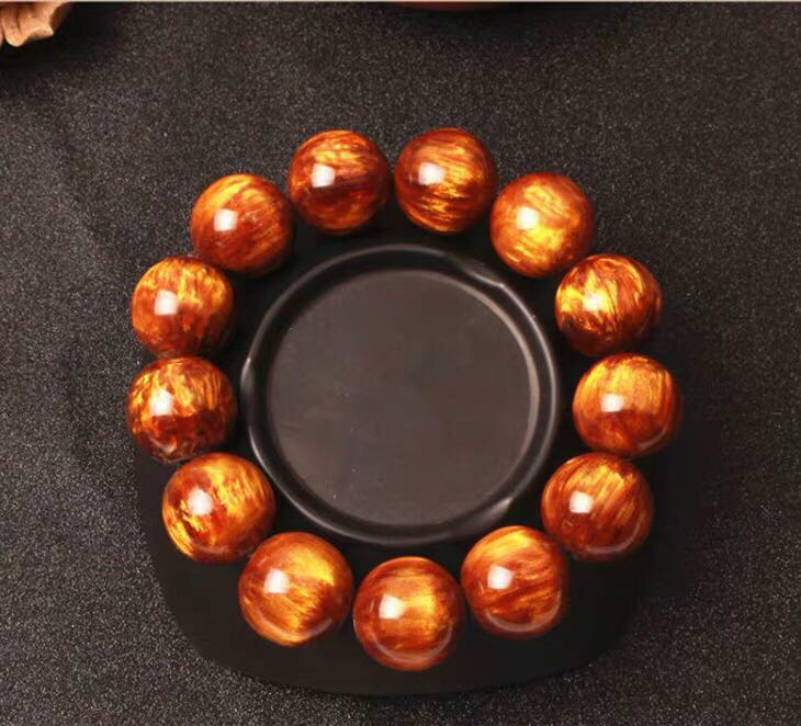 海柳手珠佛珠手链男士手串金丝文玩念珠提珠佛教工艺品手饰文玩详情图2