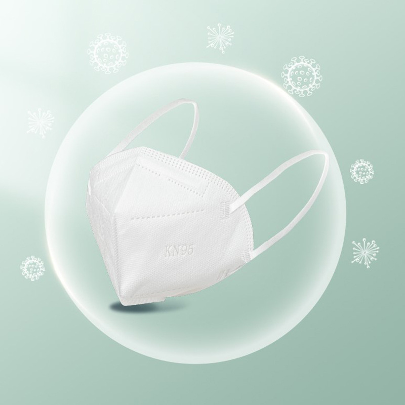 现货kn95口罩成人一次性男女防尘熔喷布白色立体口罩批发支持代发详情图3