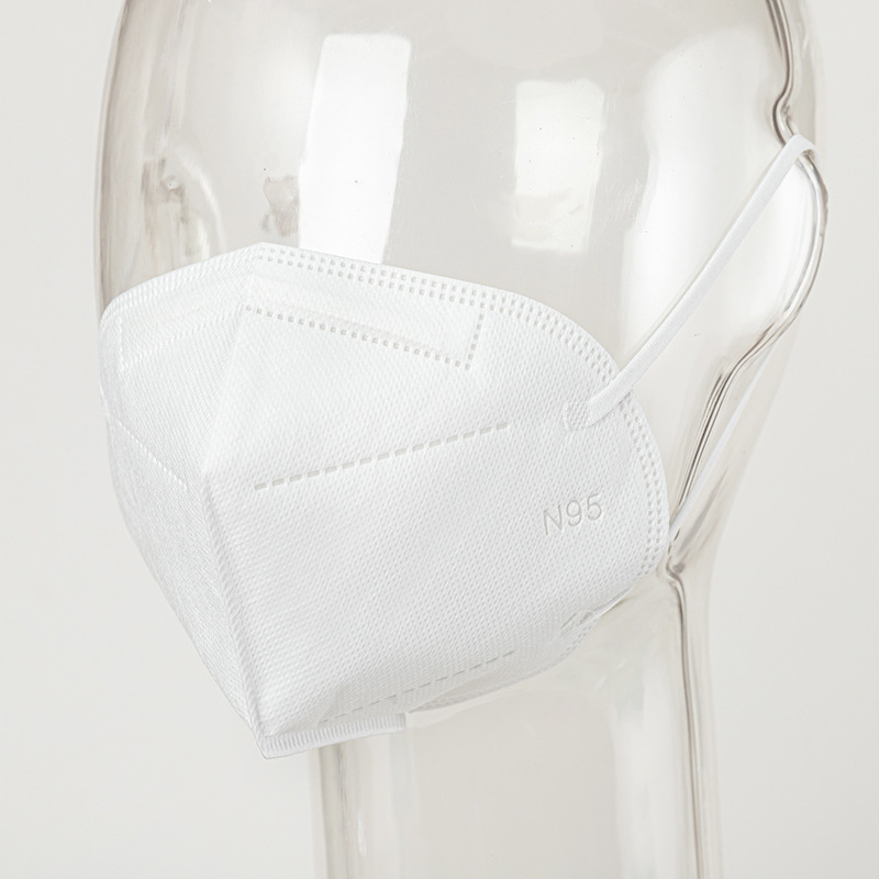 现货kn95口罩成人一次性男女防尘熔喷布白色立体口罩批发支持代发详情图2