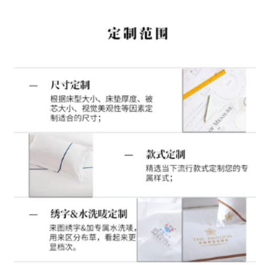 【红杉树现货】40支条纹加密舒适被套酒店布草床上用品酒店四件套详情图2