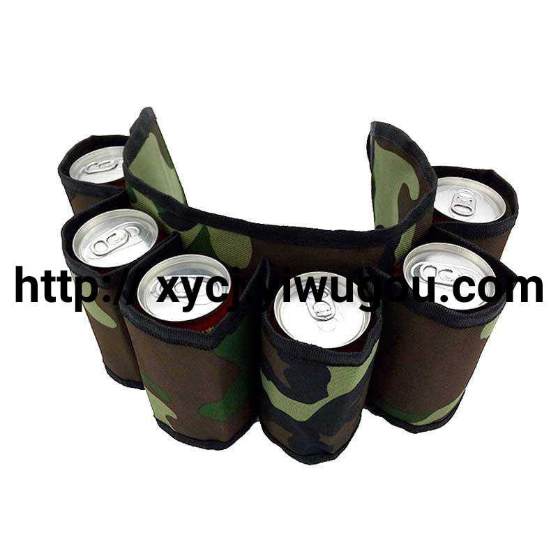 跨境专供饮料收纳腰包 腰带收纳包可装6罐饮料啤酒带详情图4