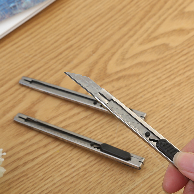 便携迷你精美开箱刀工具刀裁纸刀小号不锈钢金属小刀壁纸刀美工刀详情图3