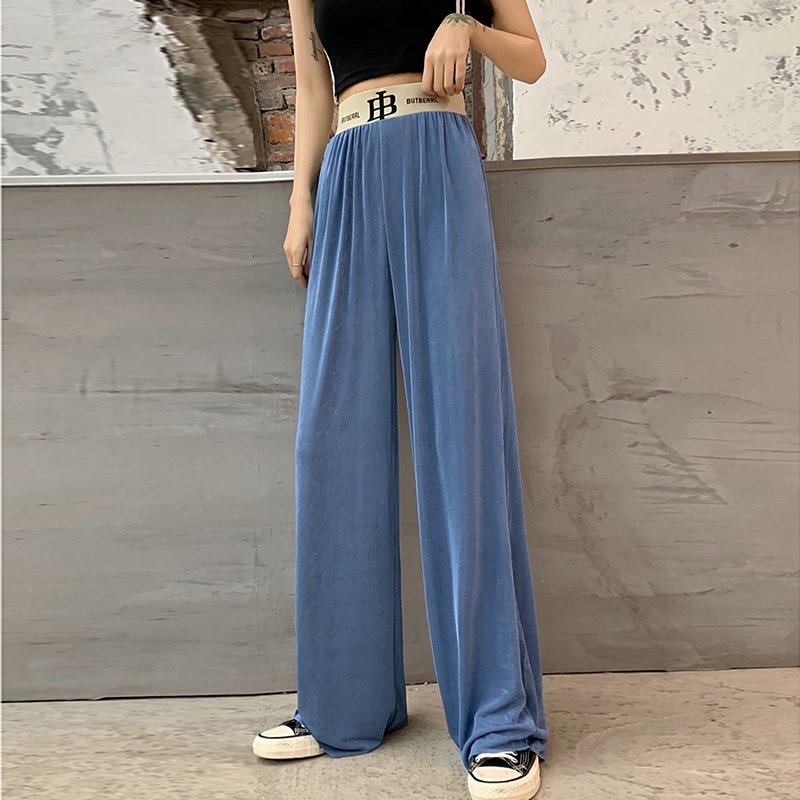 抖抖阔腿裤字母腰阔腿裤懒人阔腿裤详情图4