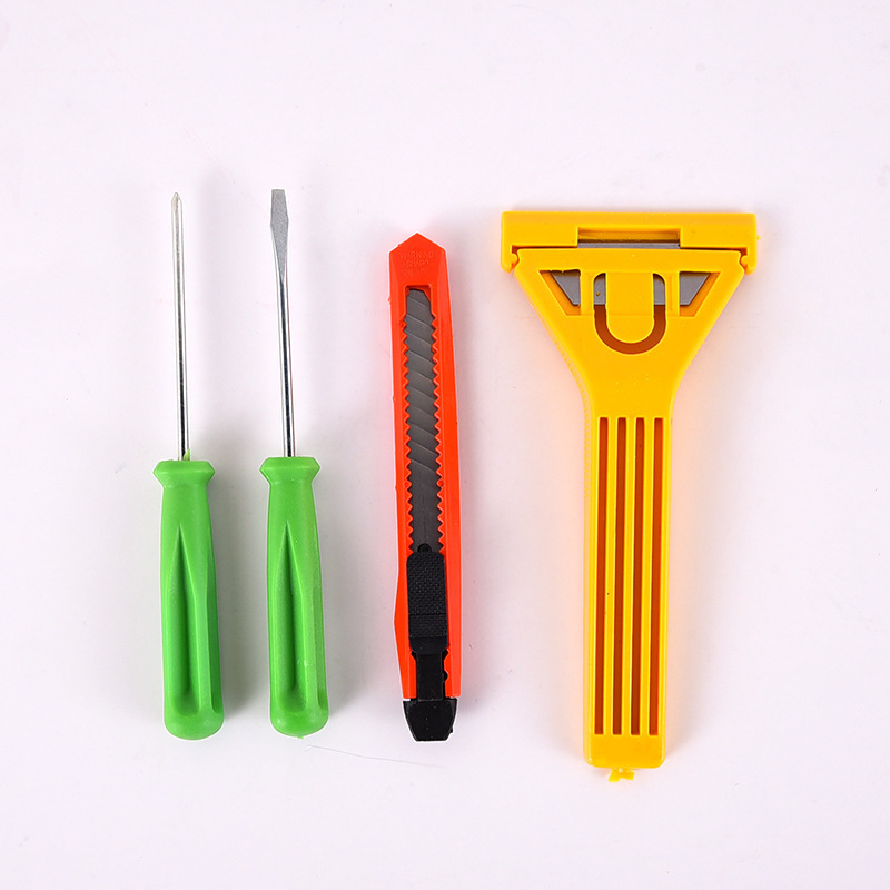 现货便携式塑料柄清洁铲刀 螺丝刀 美工刀 两元五金产品现货详情图2