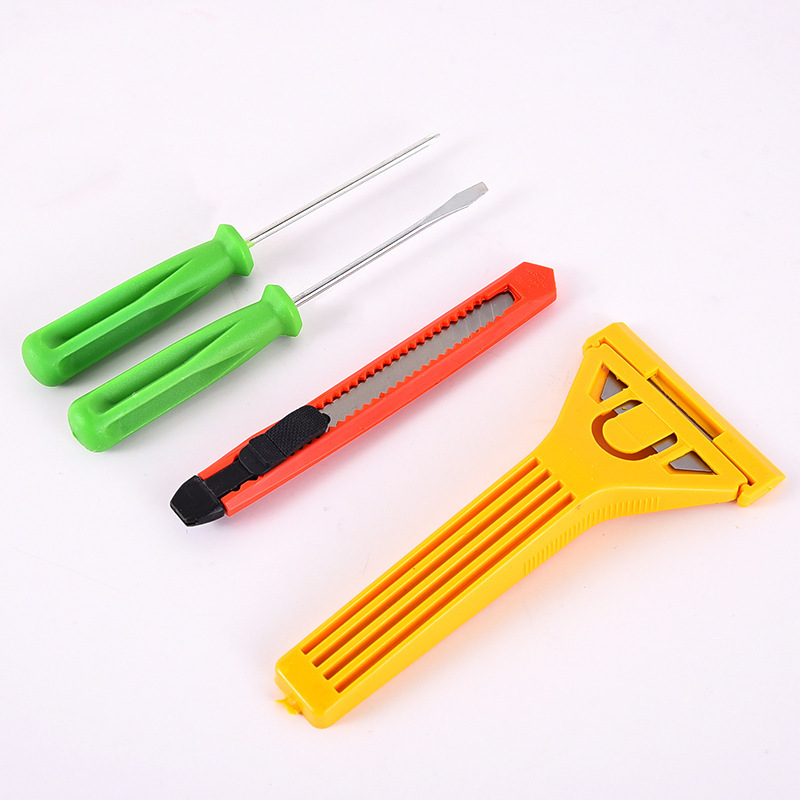 现货便携式塑料柄清洁铲刀 螺丝刀 美工刀 两元五金产品现货详情图4