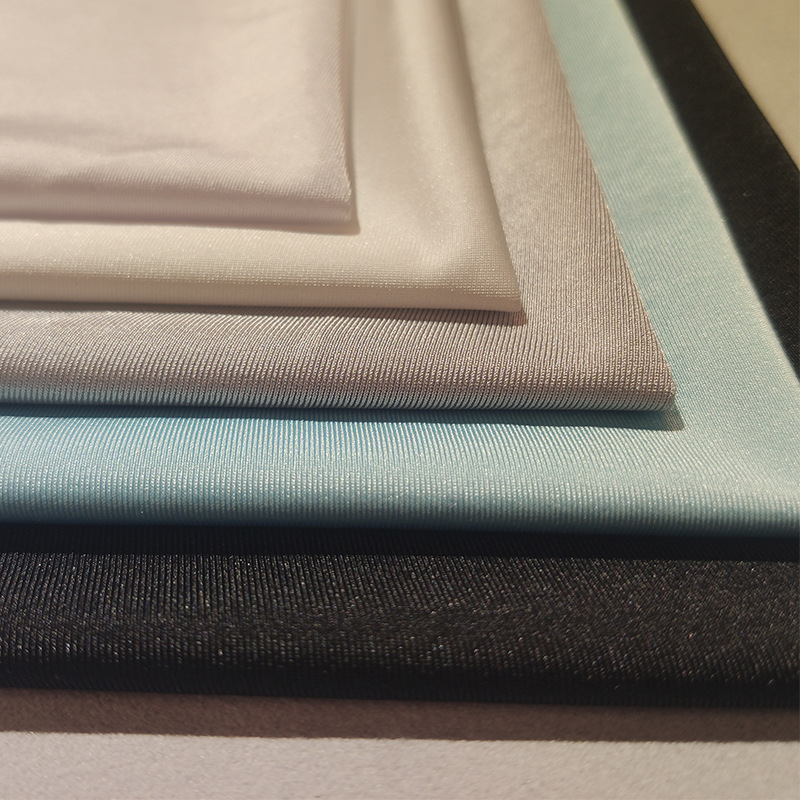 涤纶有光莱卡泳衣布料fabrics 涤氨面料四面弹骑行服内衣内裤布料详情图2