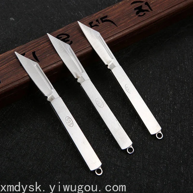 不锈钢水果刀拆快递小刀便携防身户外野营折叠刀锋利开刃小刚刀详情图3