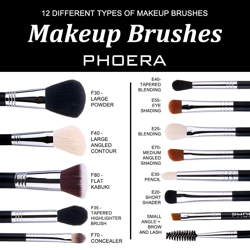 phoera 柔软彩妆工具化妆刷12支套装详情图1