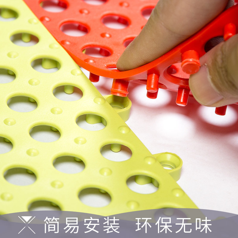 夏浪 无味tpr浴室防滑垫淋浴拼接地垫卫生间洗澡脚垫厕所隔水垫详情图5