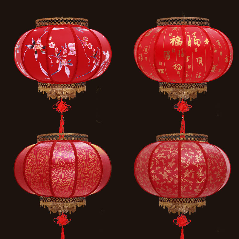 羊皮灯笼户外防水防晒广告灯笼庆大红仿古铁艺阳台装饰灯笼批发详情图4
