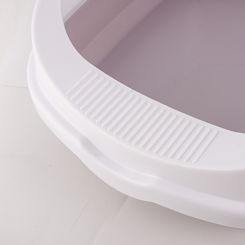 厂家直供大号加高防外溅猫砂盆 耐摔半封闭猫砂盆送猫砂铲 猫厕所详情图4