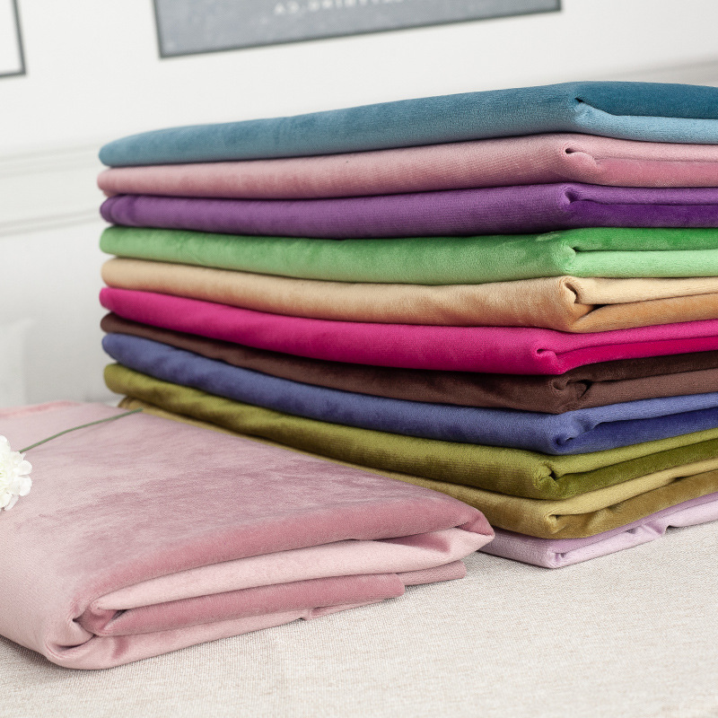 现货批发加厚荷兰绒布天鹅绒 服装家纺面料沙发布料丽丝绒短毛绒详情图4