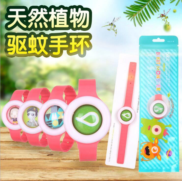 卡通闪光驱蚊手环 夜光防蚊手表驱蚊贴儿童发光手表驱蚊扣地摊详情图3