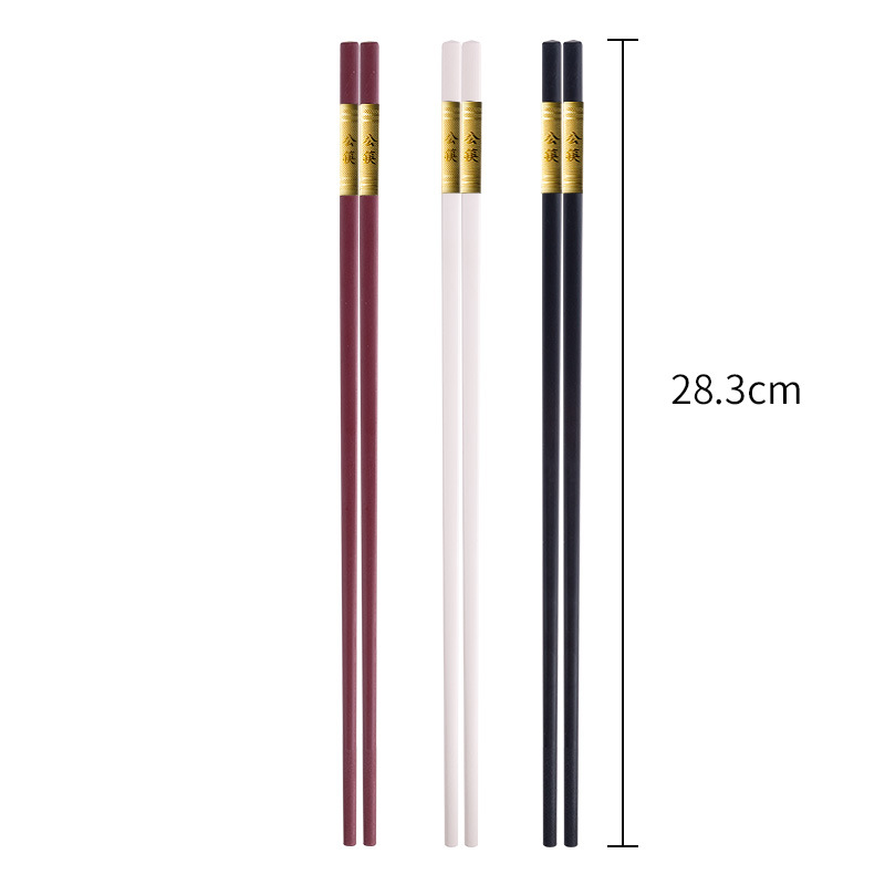 优圣美帝双十汇公筷公勺酒店筷子耐消毒合金筷子家用白色公筷                                详情图5