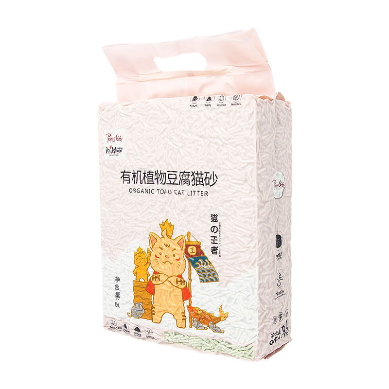 猫砂厂家直销批发猫砂豆腐除臭无尘原味植物6l豆腐猫砂一件代发详情图5