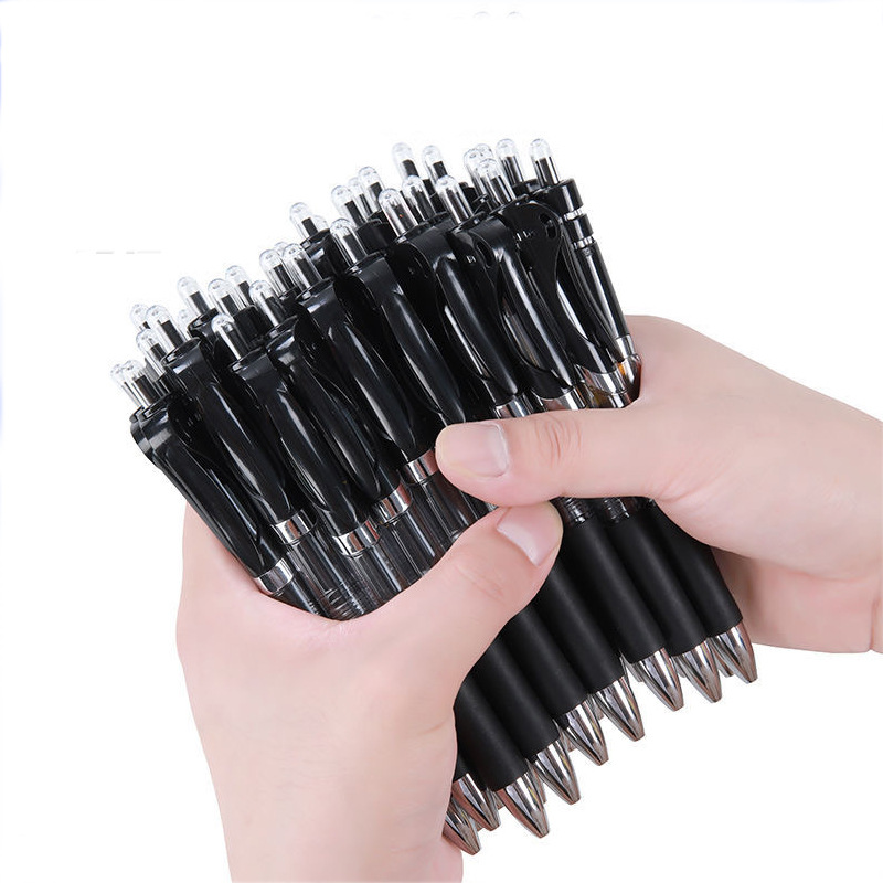 按动中性笔办公水笔k35黑红蓝签字笔学生0.5子弹头刷题笔文具批发详情图4