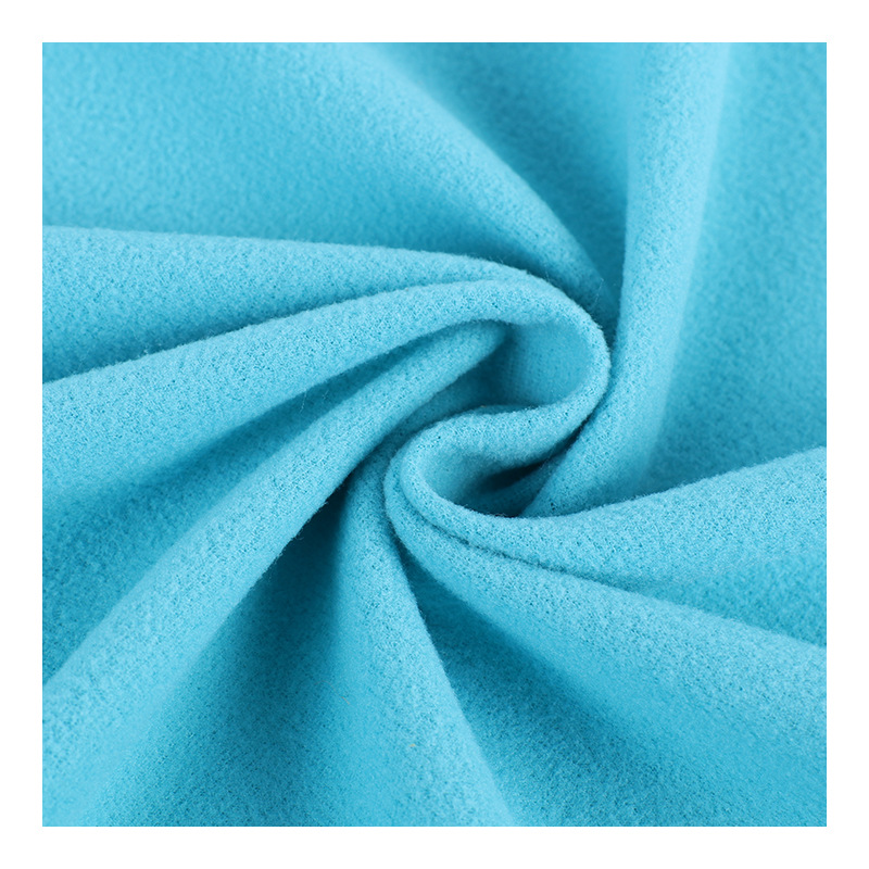 170g磨毛抓毛单面金光绒布 涤纶运动服布料 柔软金光绒校服面料详情图5