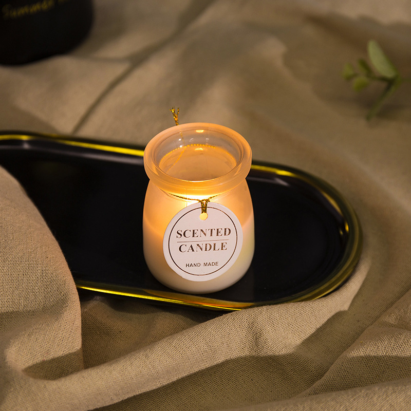 北欧风香薰蜡烛 玻璃杯装无烟氛围蜡烛 创意伴手礼植物蜡烛详情图3