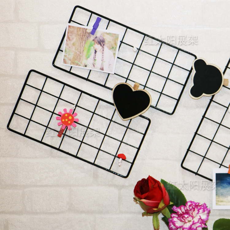 红太阳金属网格展示架铁丝架方形白色网片挂架美陈展会铁网展示架详情图3