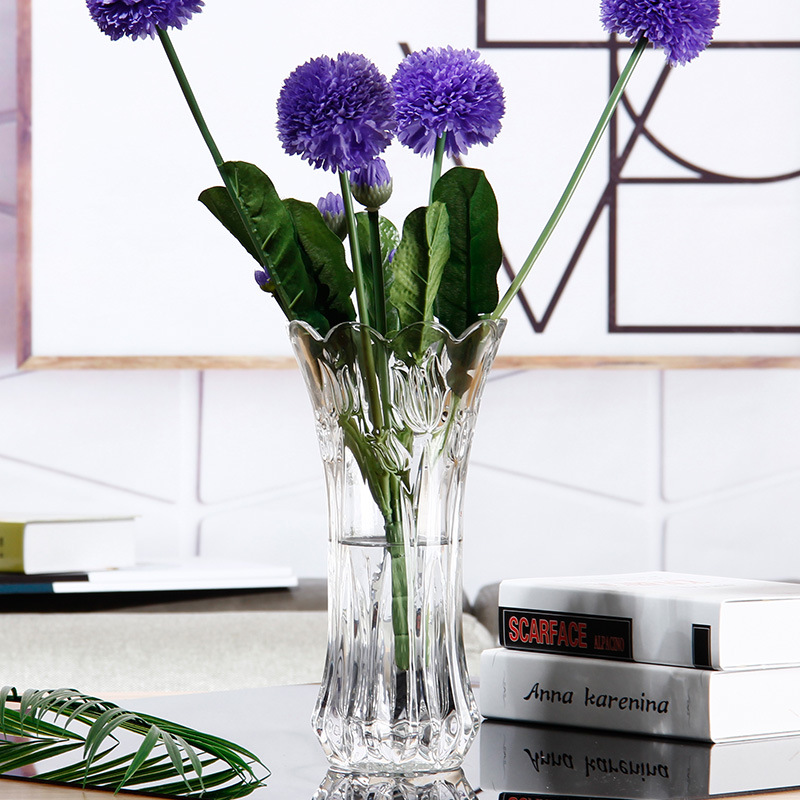 高级感玻璃透明欧式花瓶简约机压花瓶批发客厅摆件现货花瓶玻璃详情图4