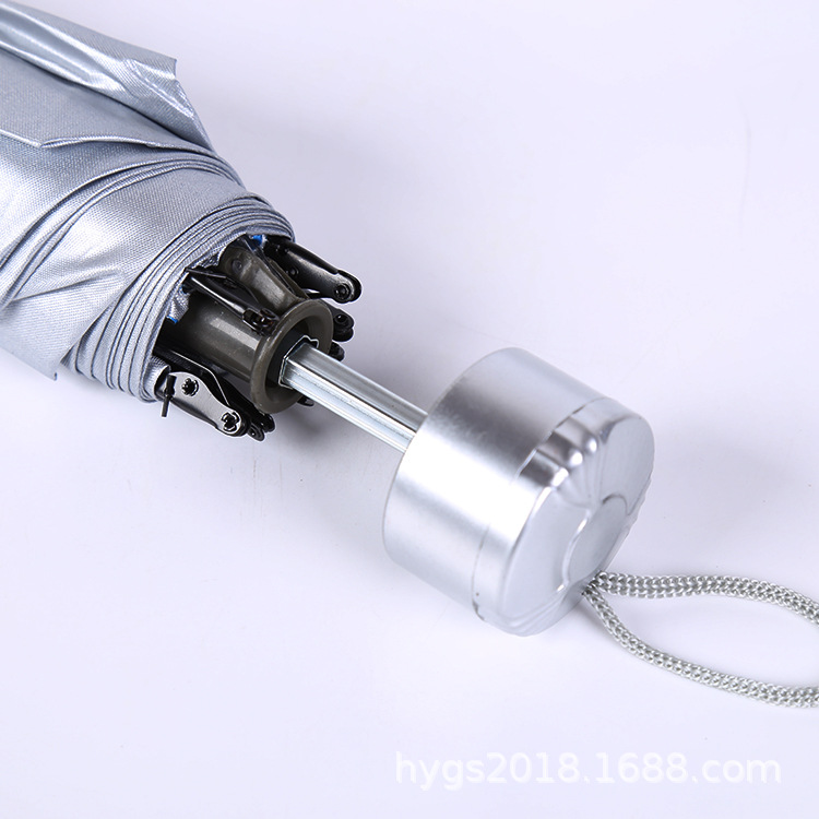 厂家批发创意三折倒杆银胶伞晴雨两用礼品雨伞广告伞可做logo详情图3