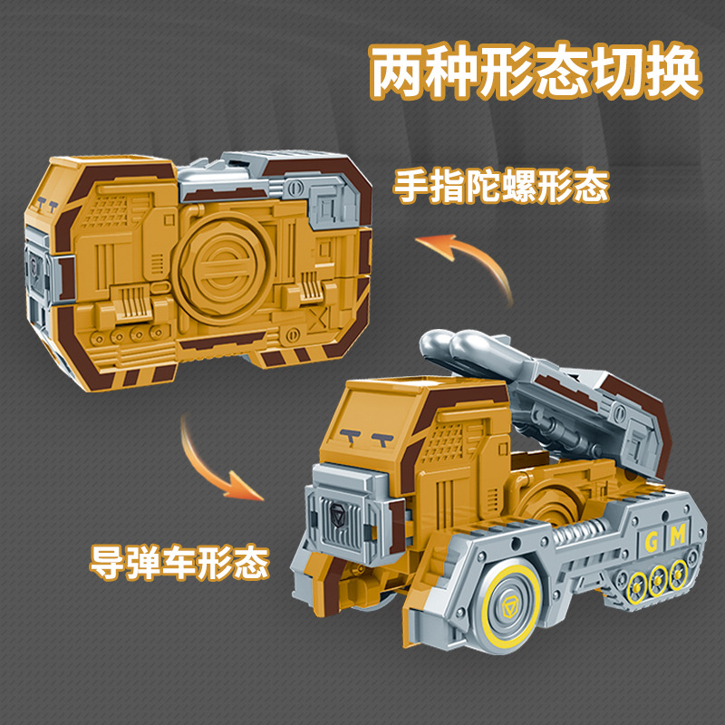 新品儿童军事系列变形手指陀螺减压益智玩具解压创意指尖旋转陀螺槐兴1111122详情图2
