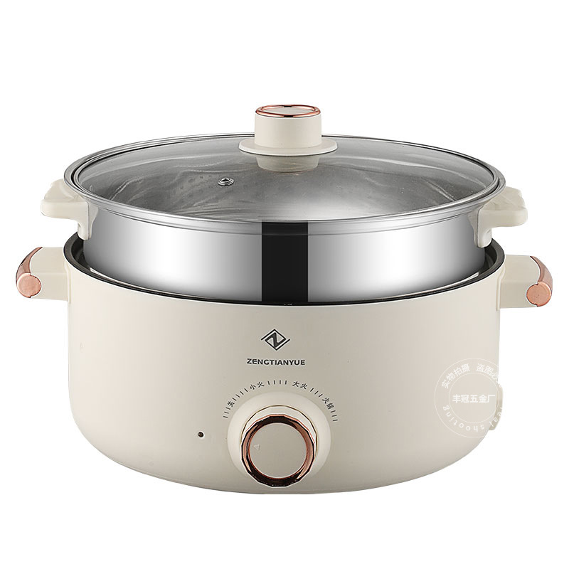 电煮锅多功能一体锅电火锅3-4学生宿舍便携小电锅电炒锅不粘电锅详情图4