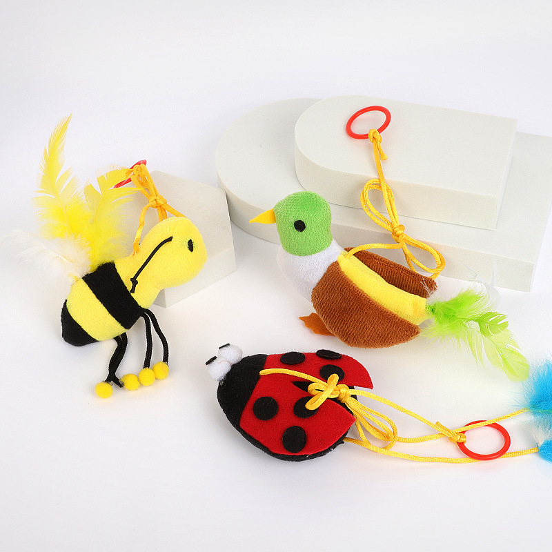 宠物用品宠物用品宠物猫咪玩具批发 吊环拉绳动物逗猫玩具 猫薄荷小鸟猫咪自嗨玩具详情图3