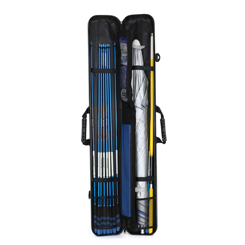 合金1.27米鱼竿包防水硬壳钓鱼包便携渔具包台钓杆包海竿包钓鱼箱详情图2