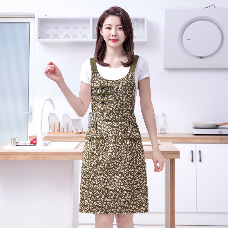 【持嘉】亲肤灯芯绒面料透气耐磨防污碎花搭配复古盘扣详情图5