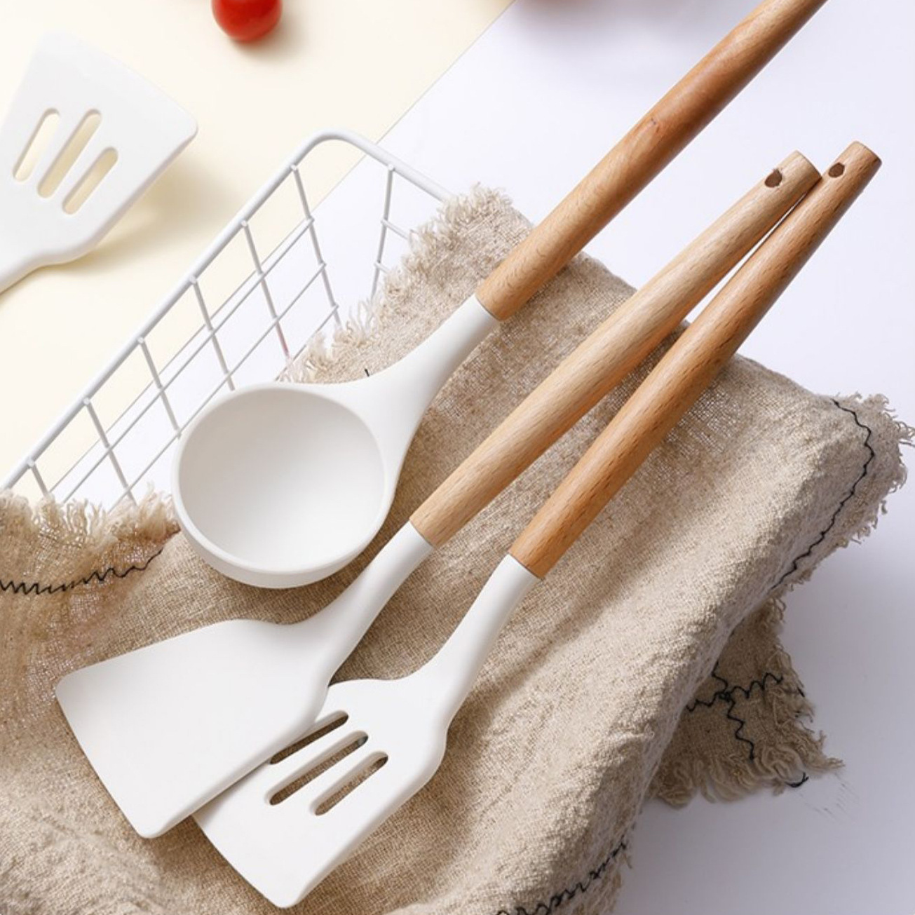 食品级厨房用品炒菜铲子厨具硅胶铲耐热家用煎铲煎蛋锅铲汤勺炒勺详情图2