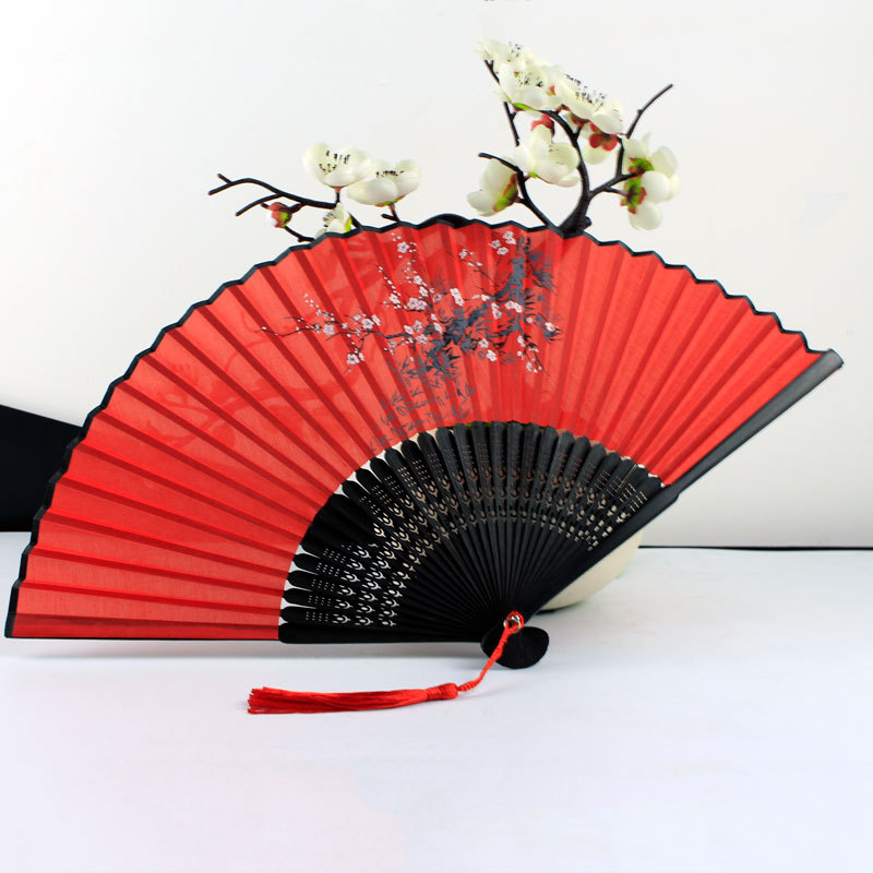 23厘米夏季汉服网红扇子女式古风随身折扇 中国风小扇子古典竹扇详情图1