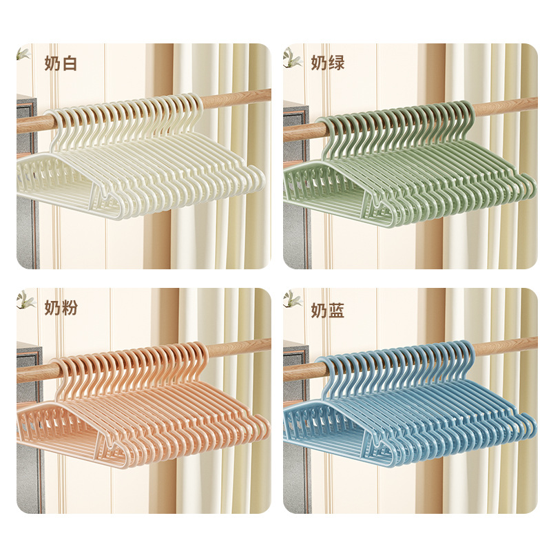 衣架无痕防滑塑料成人晾衣架日式白色衣架子家用衣挂衣撑学生宿舍详情图5
