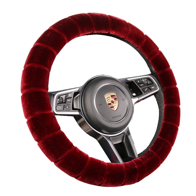 汽车方向盘套羊毛绒短毛冬季通用把套    详情图1