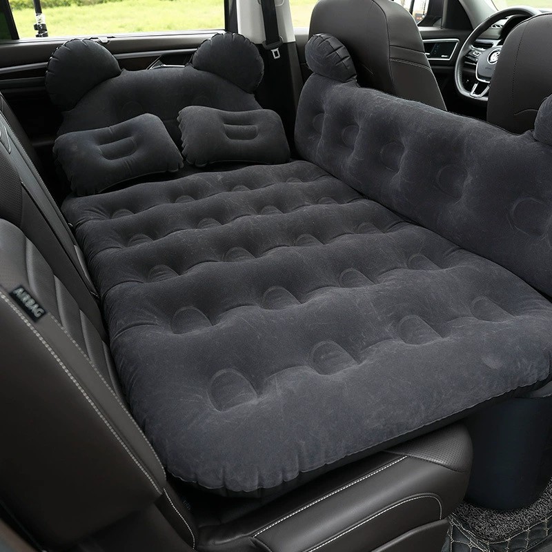 车载充气床植绒汽车充气床垫后排车中床易收纳折叠轿车充气旅行详情图2