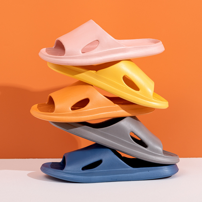 新款家居拖鞋 女夏季防滑踩屎感家用凉拖鞋情侣浴室拖批发详情图4