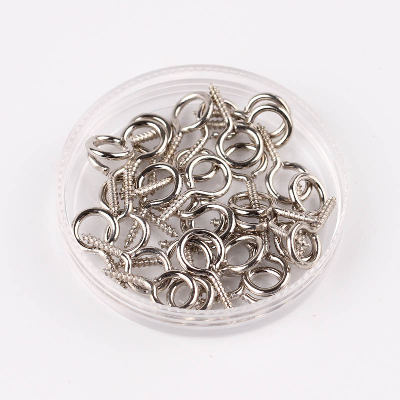 diy羊眼钉珍珠螺丝钉 螺纹9字羊角吊坠挂钩饰品配件批发厂家直销详情图4