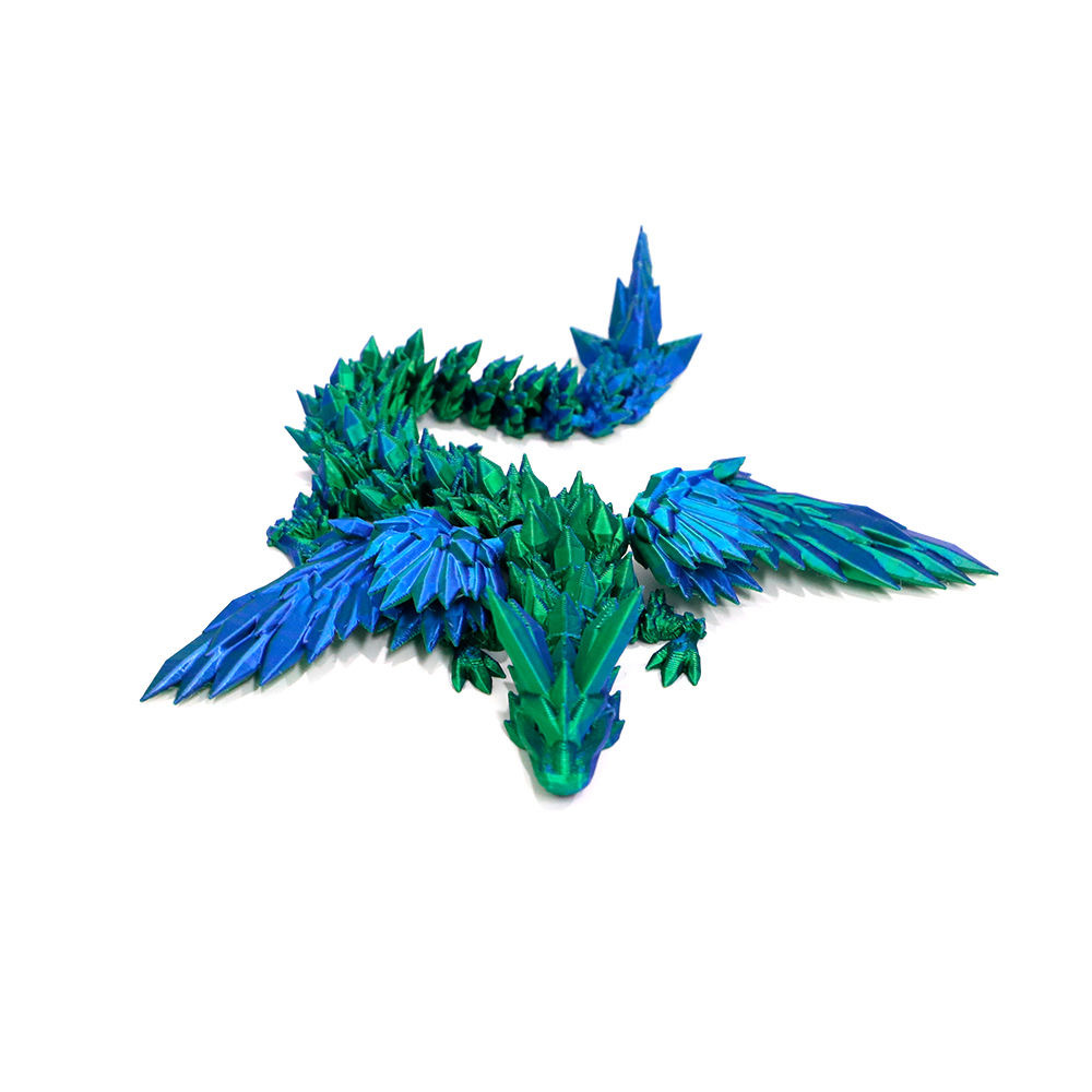 国潮3d打印水晶飞龙中国风可活动关节翼龙摆件摆摊爆款3d打印水晶飞龙详情图2