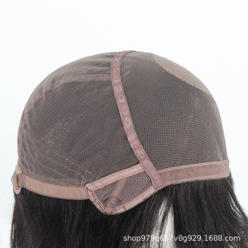 真人假发女假发套全手织递针旋硬网假发头套男女毛坯真发头套详情图5