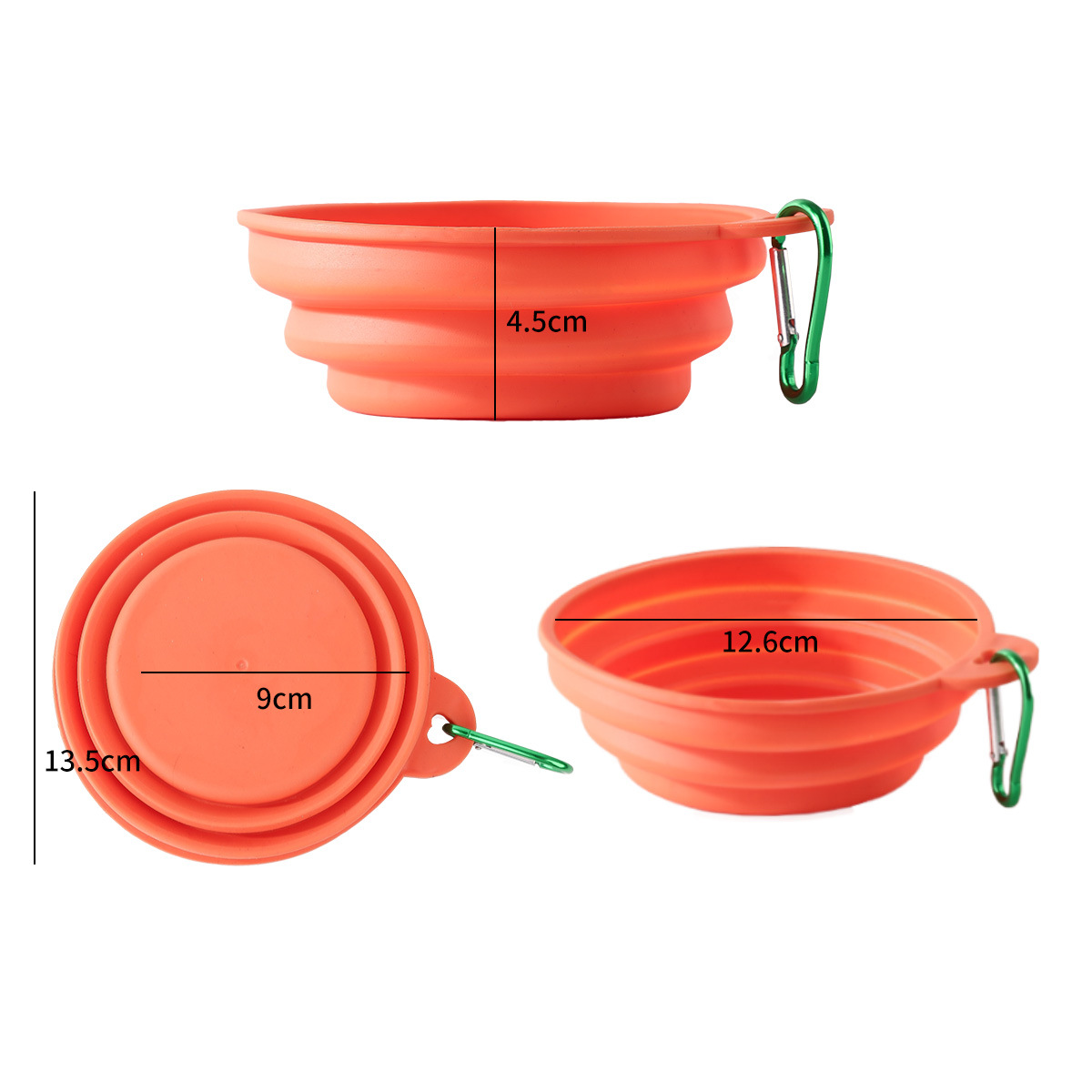 便携式宠物折叠碗外出碗狗水碗狗盆饮水器户外喝水伸缩食盆350ml详情图4