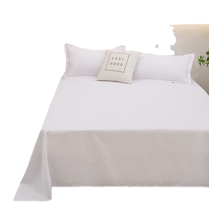 简约纯色芦荟棉床单单件家用亲肤床单学生宿舍单双人床单枕套批发详情图5