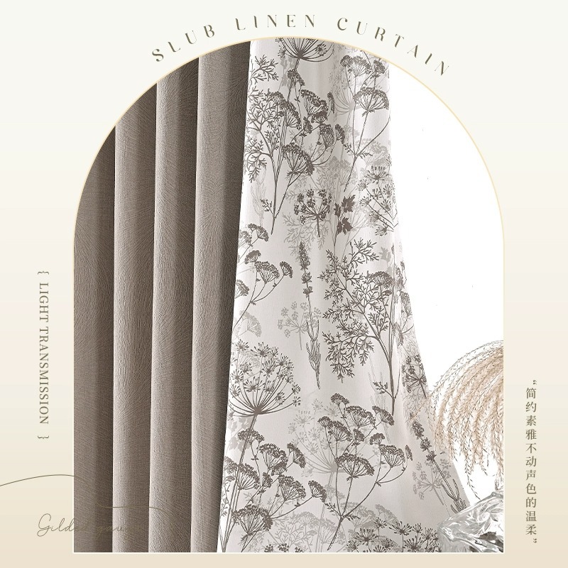 法式雪尼尔遮光窗帘浪漫烟花客厅卧室落地窗餐厅民宿成品批发详情图5