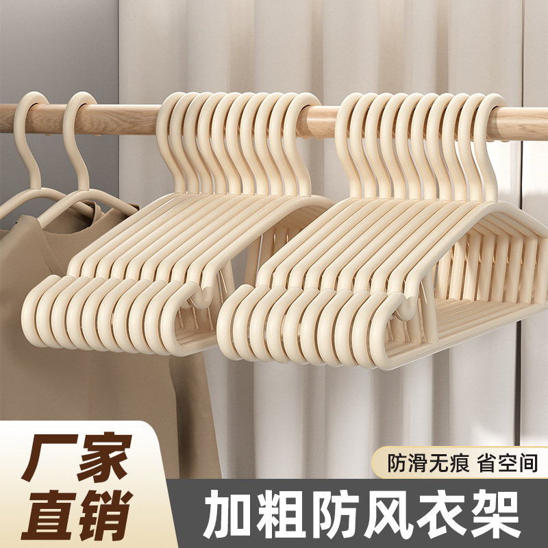 衣架无痕防滑塑料成人晾衣架日式白色衣架子家用衣挂衣撑学生宿舍详情图1