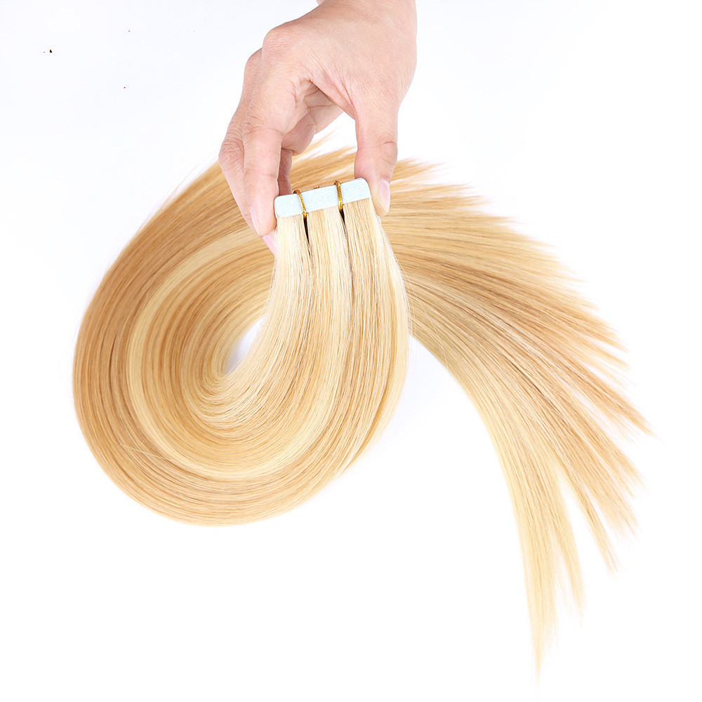 欧美接发真人发 pu hair extension tape in hair extensions 50g详情图1