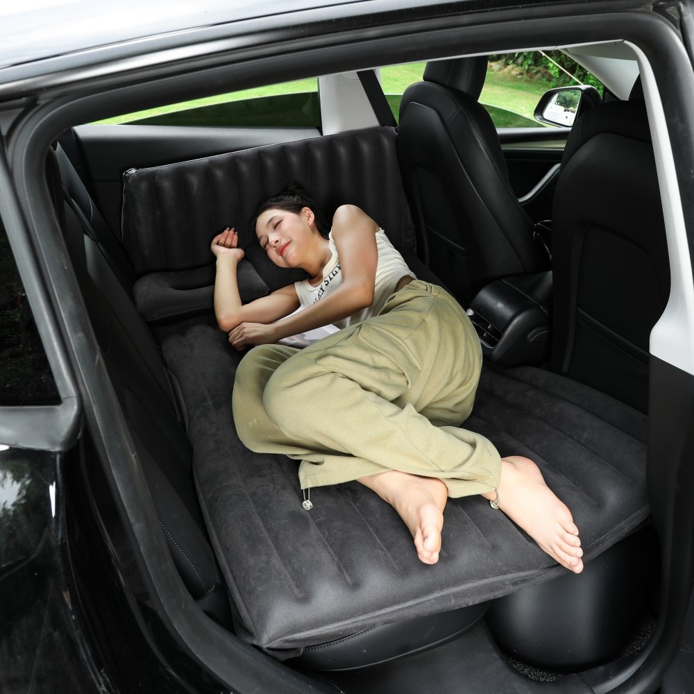 车载充气床植绒汽车充气床垫后排车中床易收纳折叠轿车充气旅行详情图3