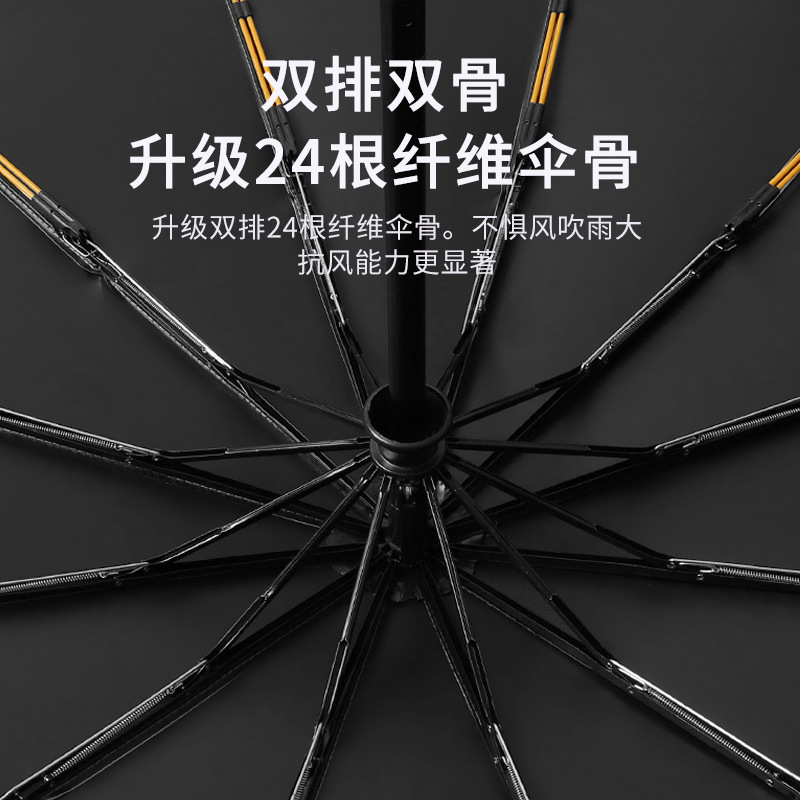 自动雨伞厂家广告礼品伞晴雨两用折叠抗风伞logo大号防晒遮阳伞详情图4