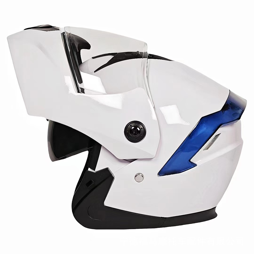 双镜片摩托车头盔揭面盔电动摩托车头盔骑行安全盔详情图1