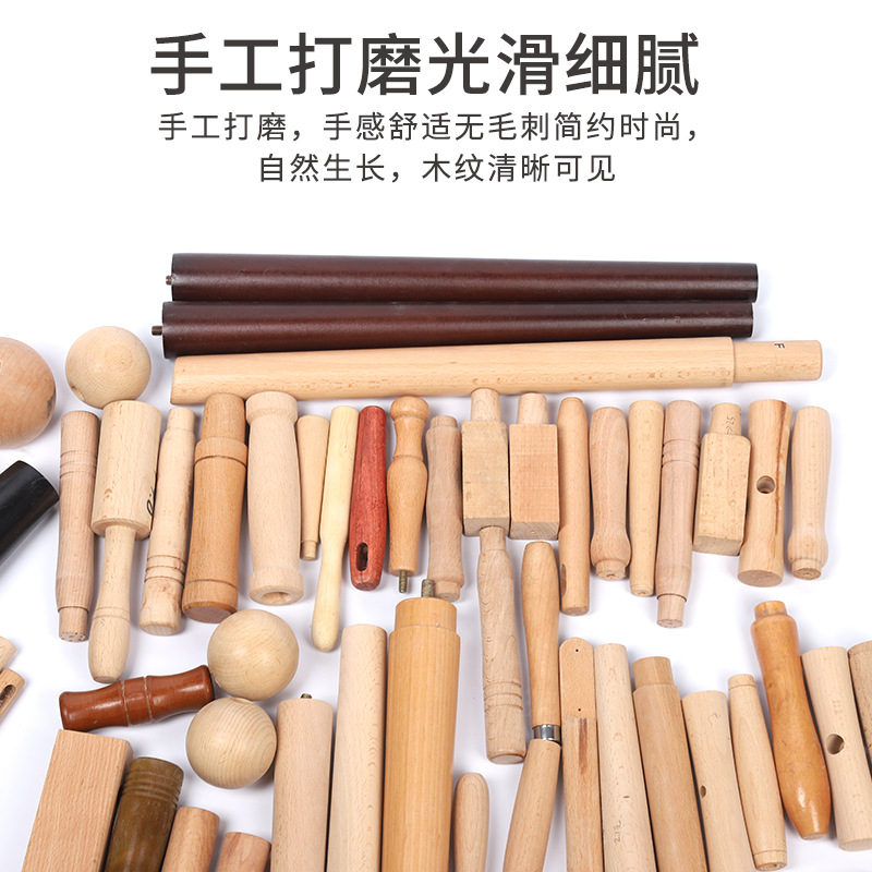 厂家批发木手柄圆形木质工艺手柄 五金烧烤木柄 各类规格详情图2